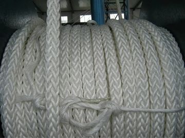 Chiny 128mm Średnica Twisted 8 Strand Liny cumownicze / Marine Nylon Rope fabryka